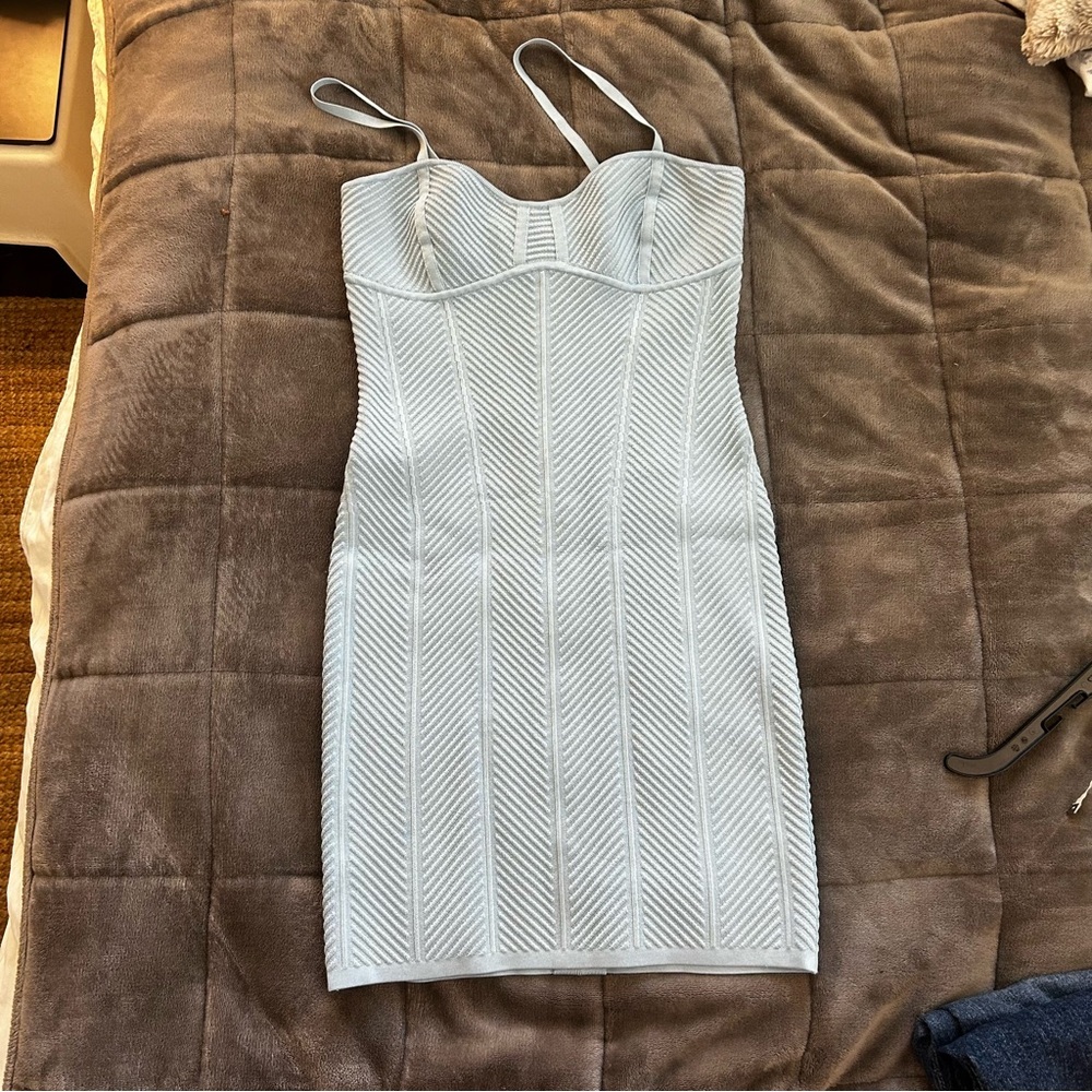 Herve Leger White Bodycon Dress